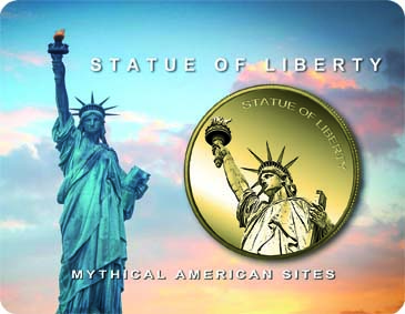Mythical American Sites — Liberty coin-card