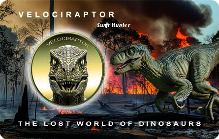 Velociraptor coin-card
